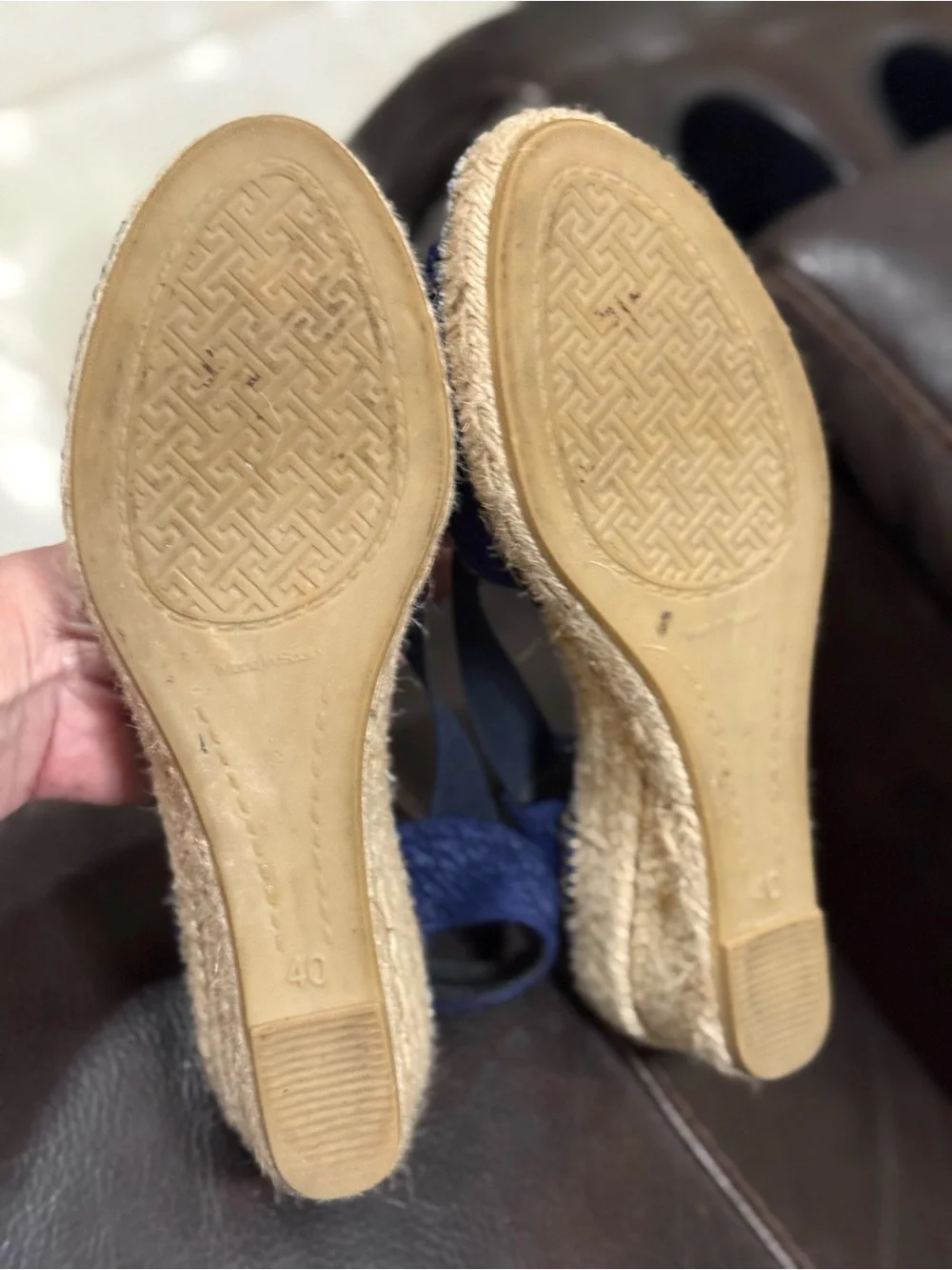 Women's Navy Espadrille Slingback Sandals